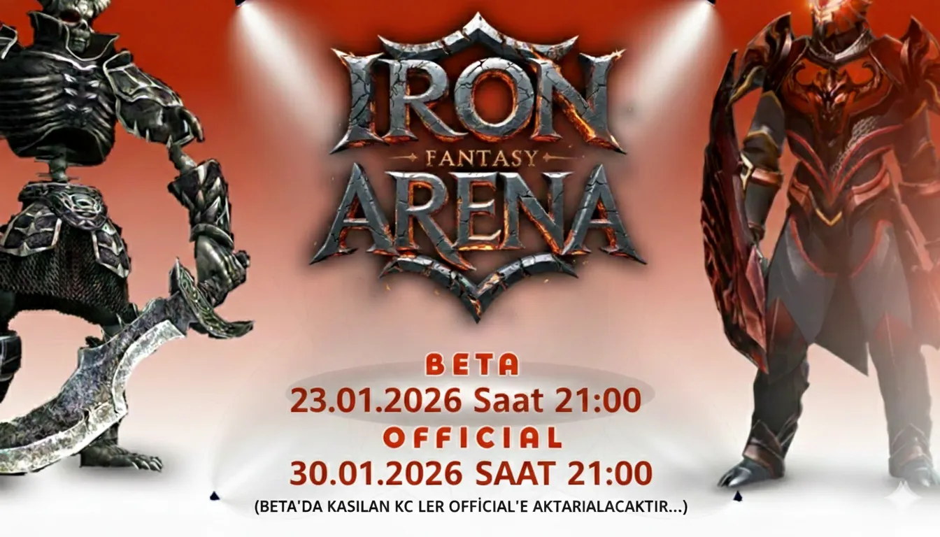 İronArena FARM PK 23 OCAK SAAT 21:00'da BETA & 30.01.2026 SAAT 21:00' da OFFICIAL